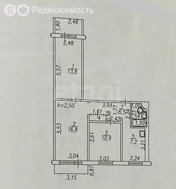 3-комнатная квартира: Новокузнецк, улица Кирова, 97 (60 м) - Фото 1