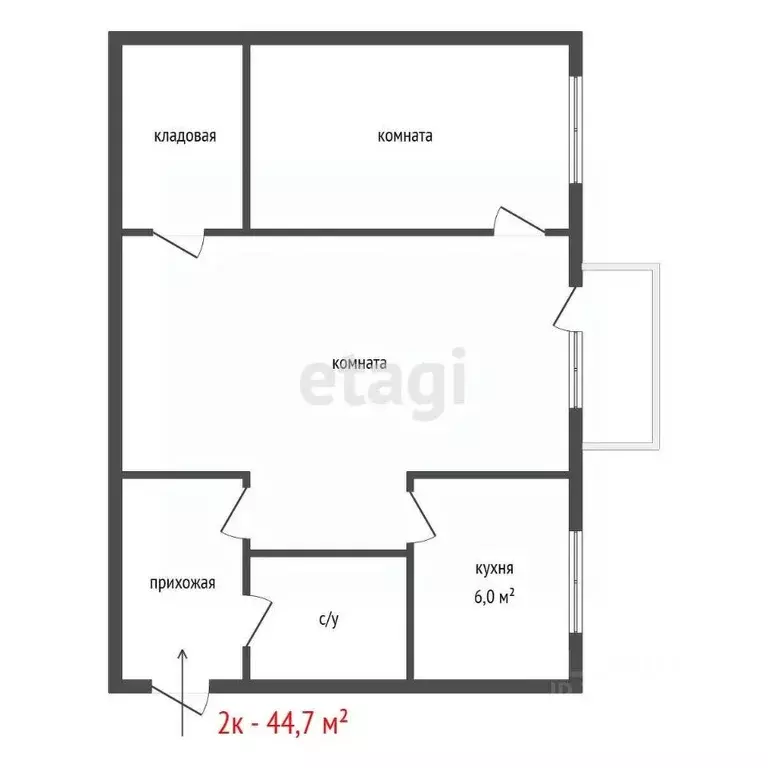 2-к кв. Свердловская область, Екатеринбург просп. Ленина, 62к8 (44.7 ... - Фото 1