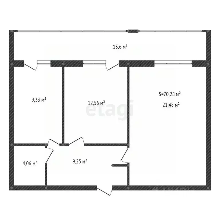 2-к кв. Башкортостан, Уфа ул. Энтузиастов, 16 (70.0 м) - Фото 1