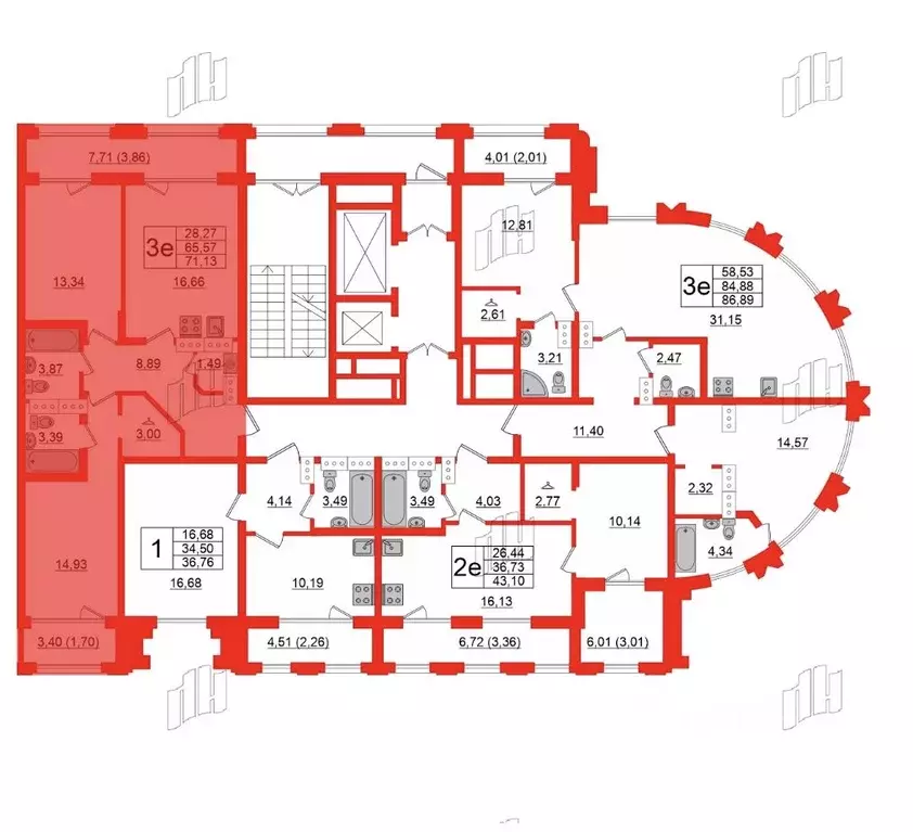 2-к кв. Санкт-Петербург Алтайская ул., 39 (71.13 м) - Фото 1