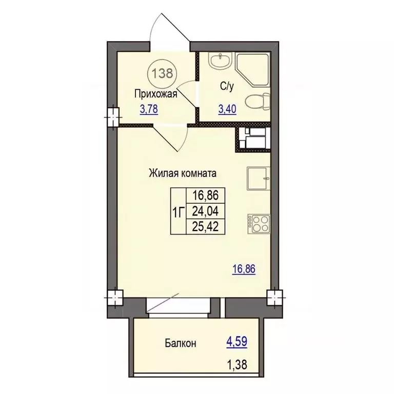 1-к кв. Псковская область, Псковский район, Завеличенская волость, д. ... - Фото 1