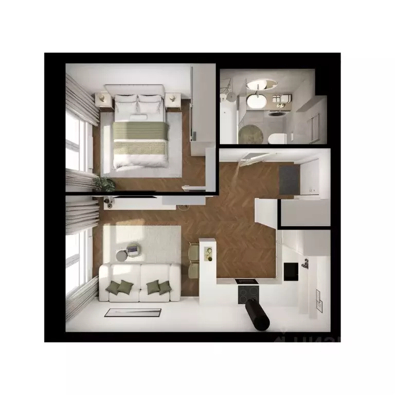 1-к кв. Московская область, Ленинский городской округ, Боброво пгт ... - Фото 1