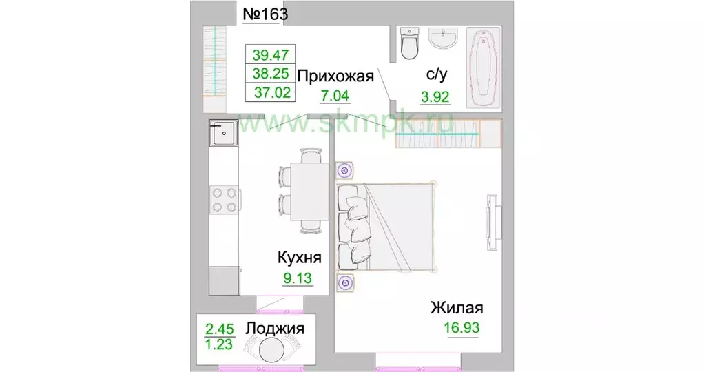 1-к кв. Калининградская область, Зеленоградск ул. Тургенева, 16А ... - Фото 2