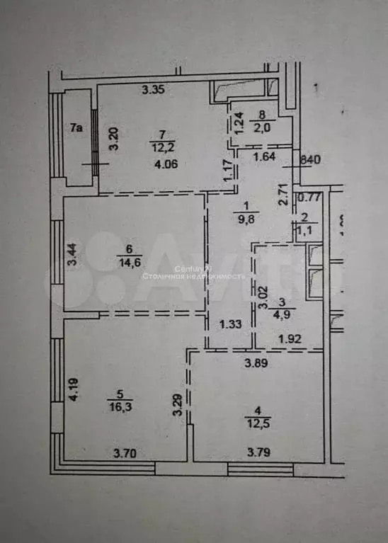 3-к. квартира, 74 м, 13/22 эт. - Фото 0
