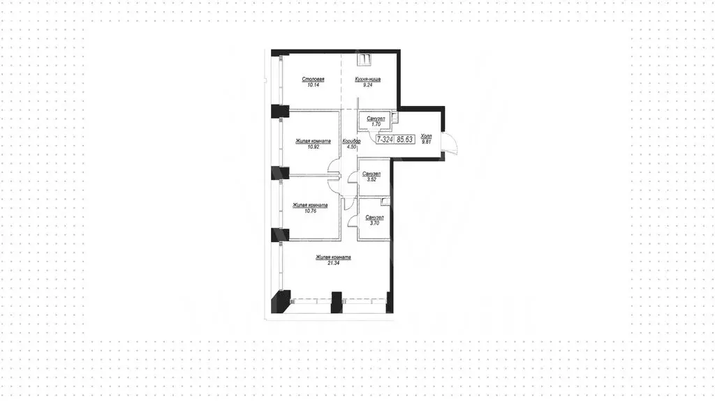 Квартира-студия: Москва, 4-я улица Марьиной Рощи, 12к3 (85.4 м) - Фото 0