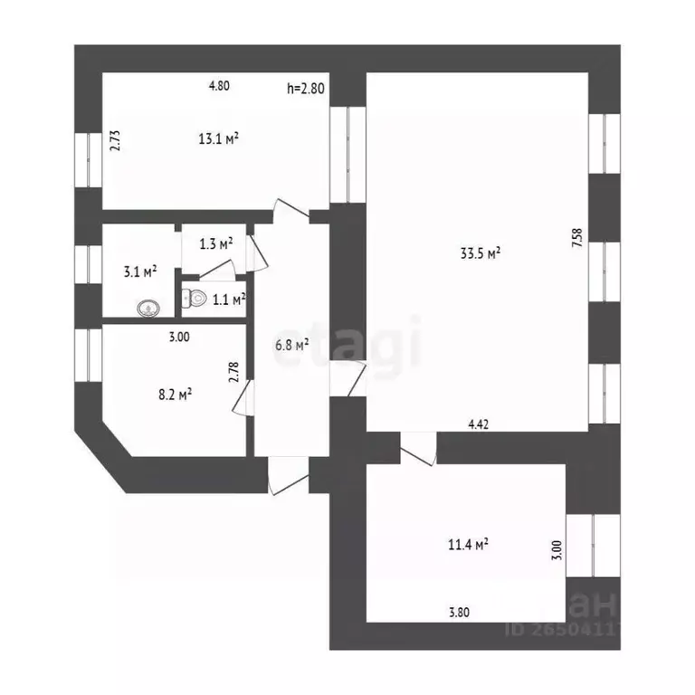 Офис в Севастополь ул. Большая Морская, 48 (79 м) - Фото 1