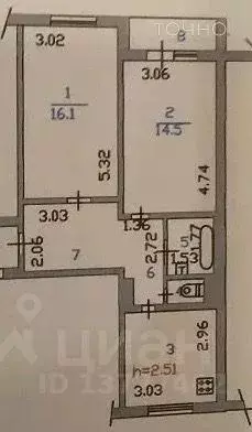 2-к кв. Пензенская область, Пенза ул. Терновского, 162А (53.0 м) - Фото 2