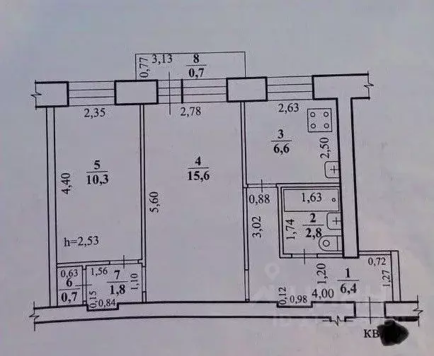 2-к кв. забайкальский край, чита ул. бутина, 46а (44.2 м) - Фото 1