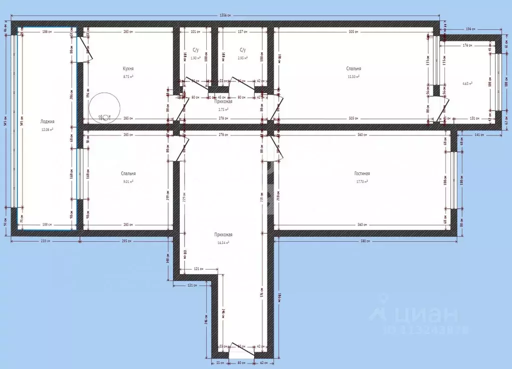 3-к кв. Дагестан, Махачкала просп. Амет-Хана Султана, 10А (88.0 м) - Фото 2
