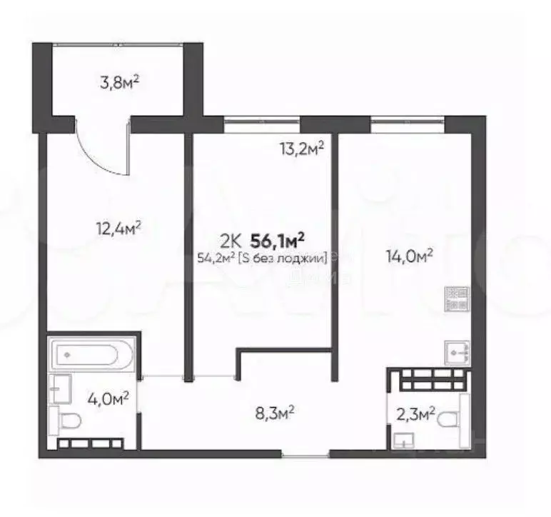 2-к кв. Волгоградская область, Волгоград ул. Глазкова, 12 (54.1 м) - Фото 2