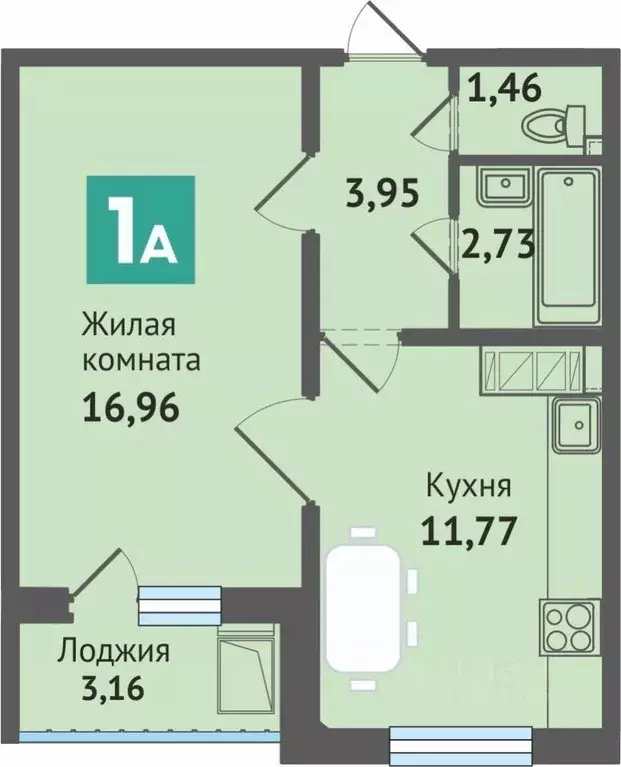 1-к кв. Чувашия, Чебоксары ул. Академика В.Н.Челомея, 12 (39.99 м) - Фото 0