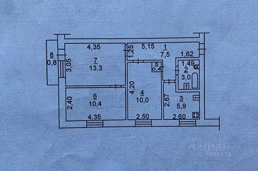 3-к кв. Ростовская область, Батайск ул. Гайдара, 5 (51.0 м) - Фото 1