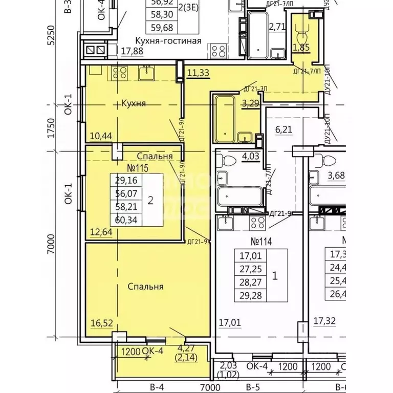 2-к кв. Курская область, Курск Театральная ул., 14 (60.34 м) - Фото 1