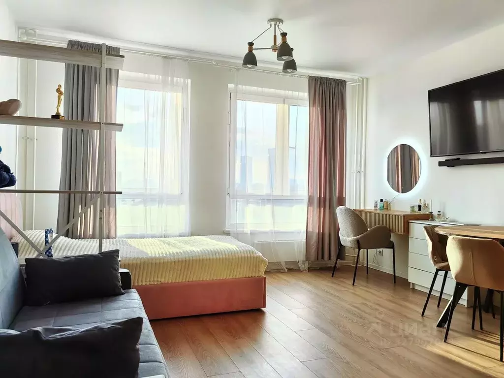 Студия Москва ул. Сокольнический Вал, 1 (25.2 м) - Фото 1