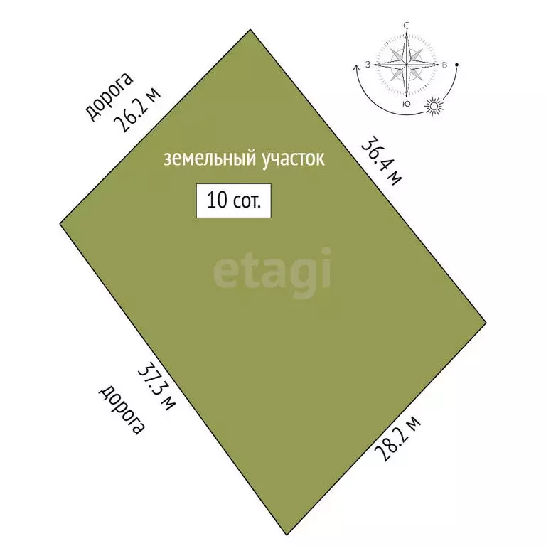 Участок в село Малая Царевщина, Дорожная улица (10 м) - Фото 1