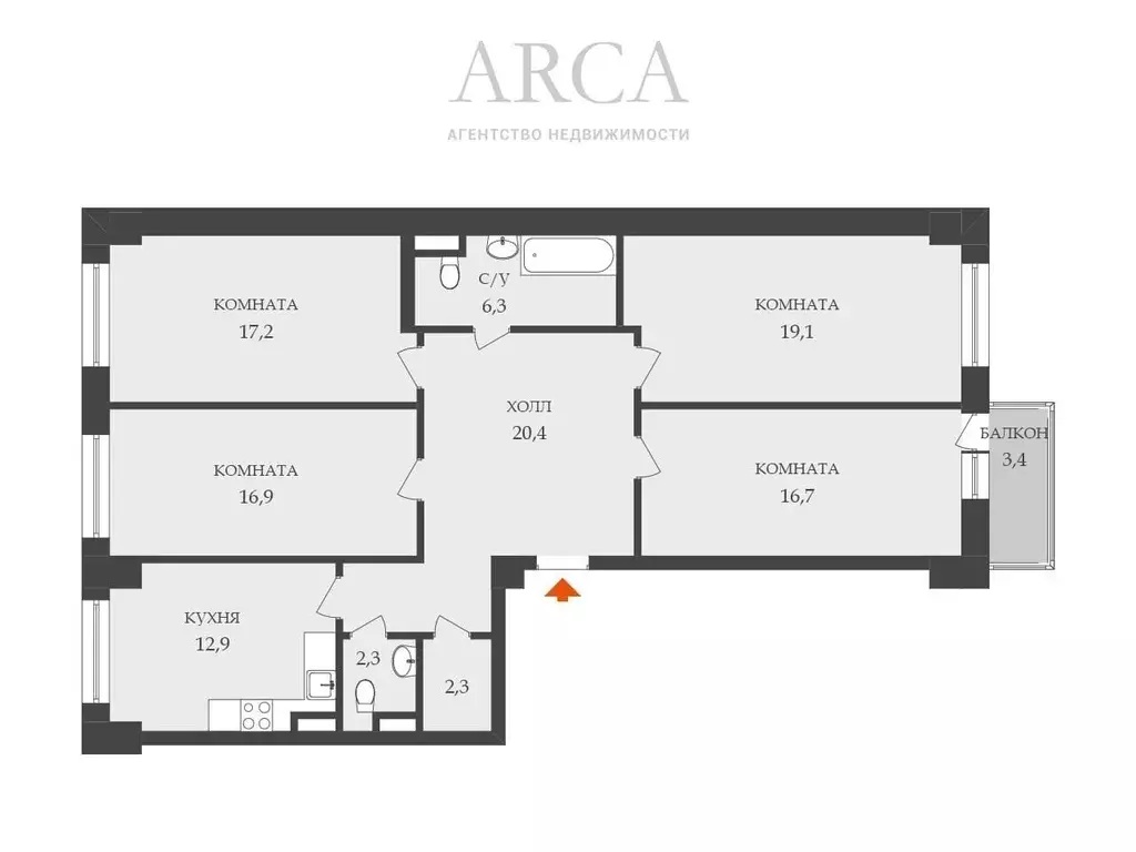 4-к кв. Санкт-Петербург Туристская ул., 11к1 (115.0 м) - Фото 0