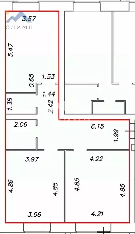 2-к кв. Вологодская область, Вологда Ленинградская ул., 108 (80.6 м) - Фото 2