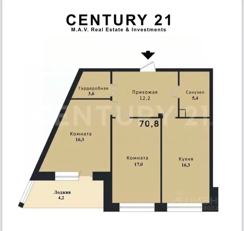 2-к кв. Ленинградская область, Всеволожский район, д. Юкки ул. ... - Фото 2