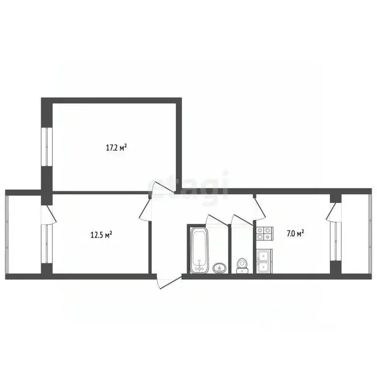Комната Севастополь ул. Генерала Коломийца, 7 (17.2 м) - Фото 2