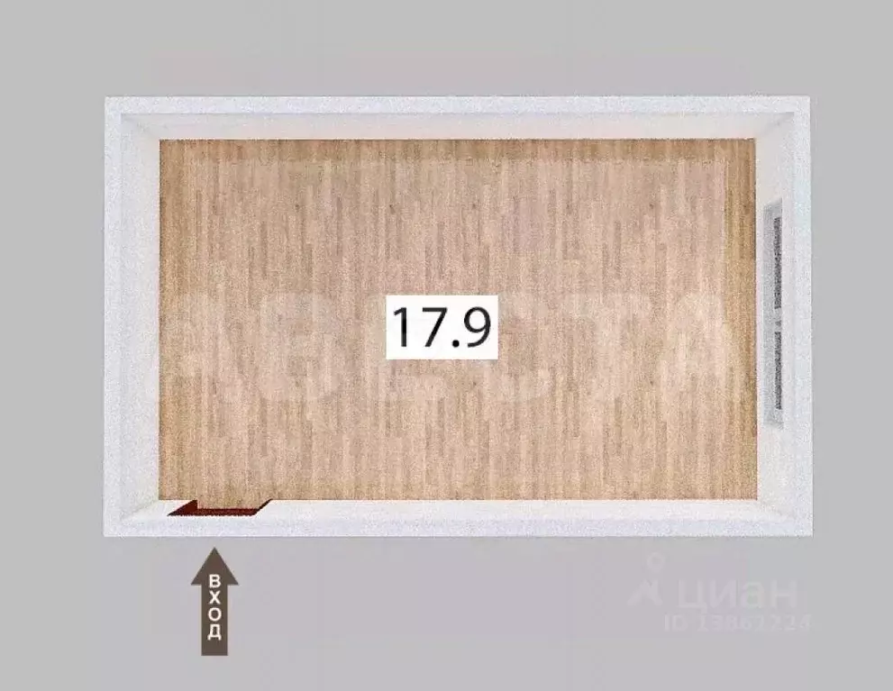 Комната Омская область, Омск Заозерный мкр, ул. Бородина, 44Б (17.9 м) - Фото 1