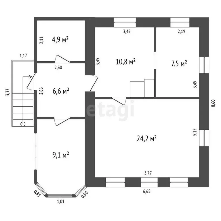 Дом в Чебаркуль, улица Осипенко (63.1 м) - Фото 1