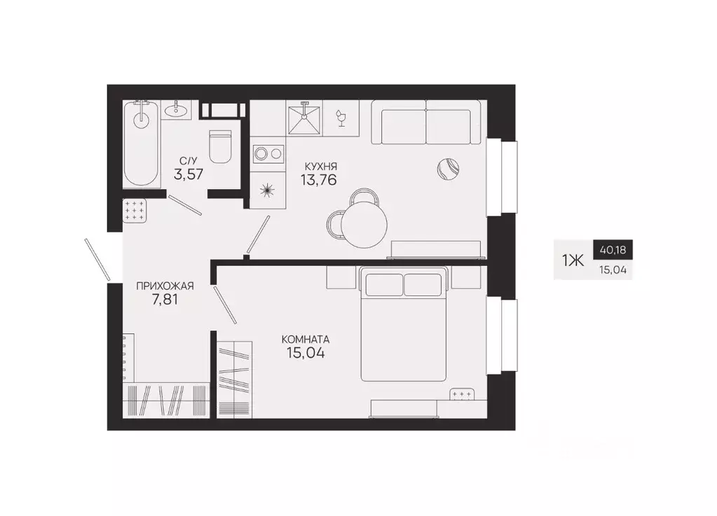 1-к кв. Ханты-Мансийский АО, Сургутский район, Федоровский городское ... - Фото 1