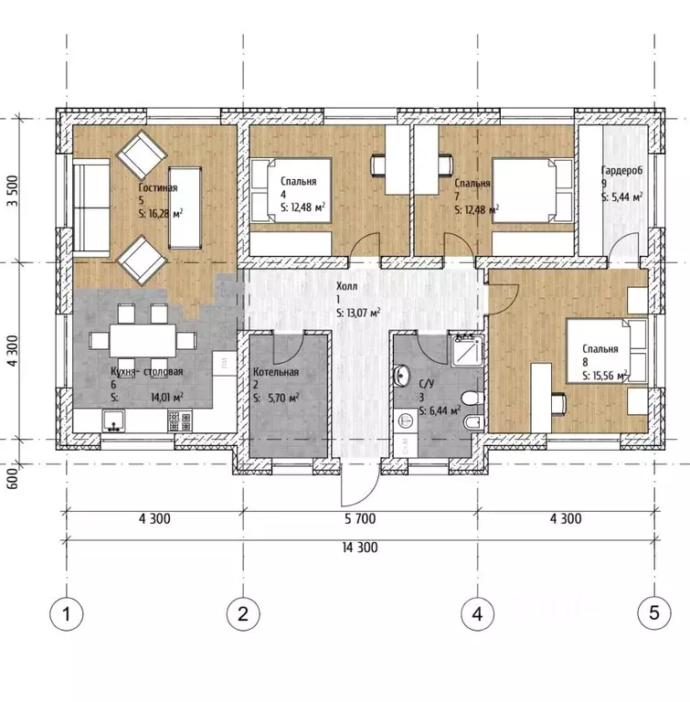 Дом в Калининградская область, Гурьевск ул. Альпийская (118 м) - Фото 2