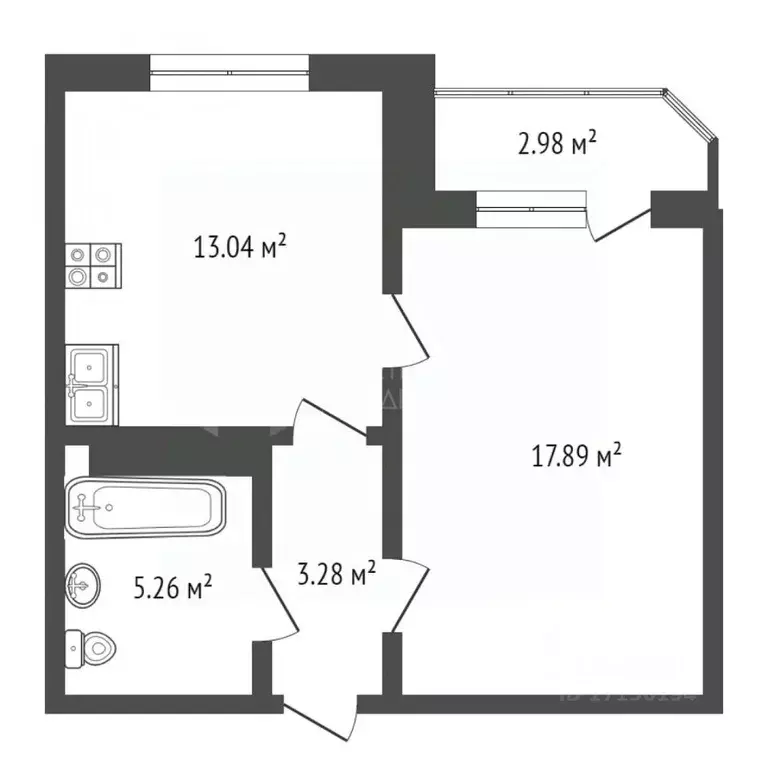 1-к кв. Тюменская область, Тюмень ул. Павла Шарова, 7 (39.0 м) - Фото 1