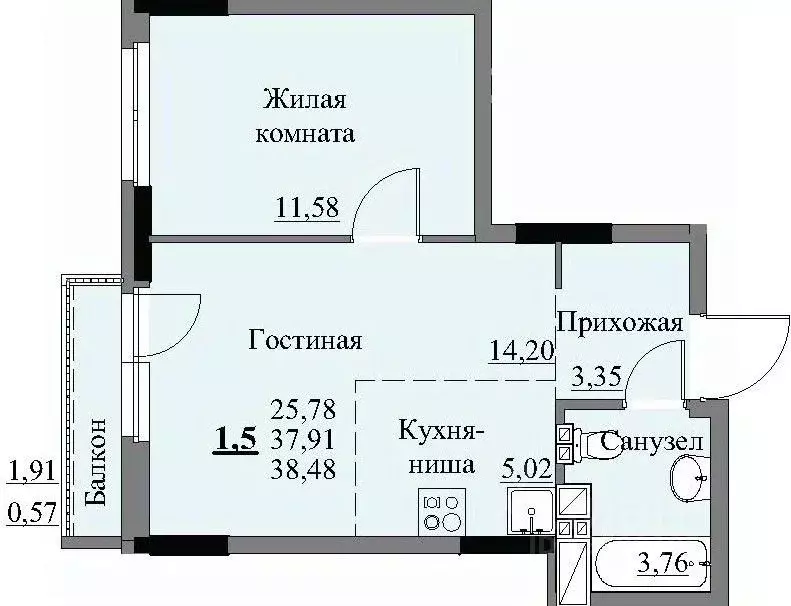 1-к кв. Удмуртия, Ижевск Автопроизводство жилрайон, 3-й мкр, Арден на ... - Фото 0