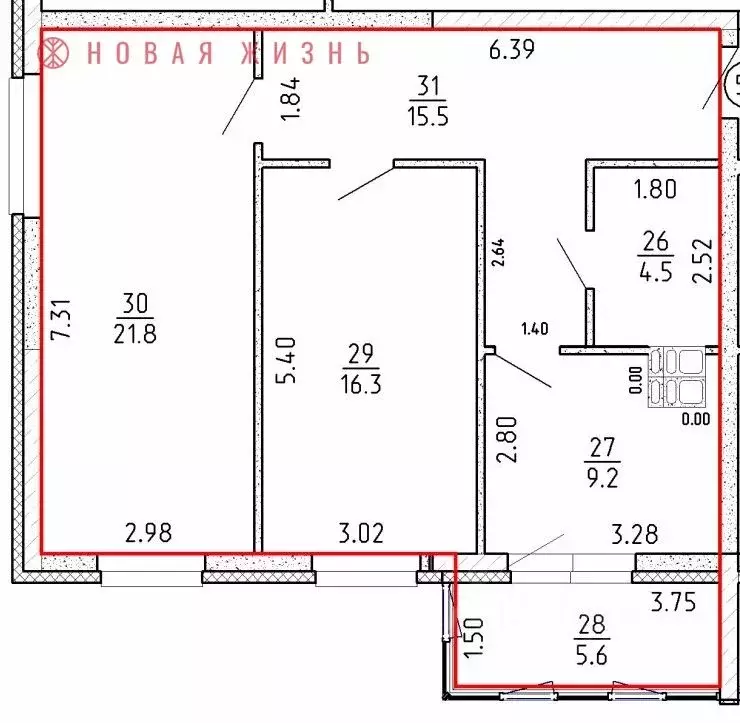 2-к кв. Самарская область, Самара проезд 4-й, 8А (72.9 м) - Фото 1