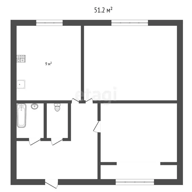 2-комнатная квартира: Пятигорск, улица Адмиральского, 8к1 (51.2 м) - Фото 0