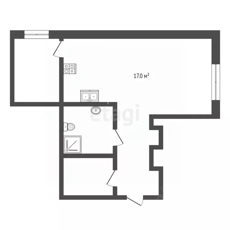 2-к кв. Севастополь ул. Челнокова, 13/5 (41.0 м) - Фото 2