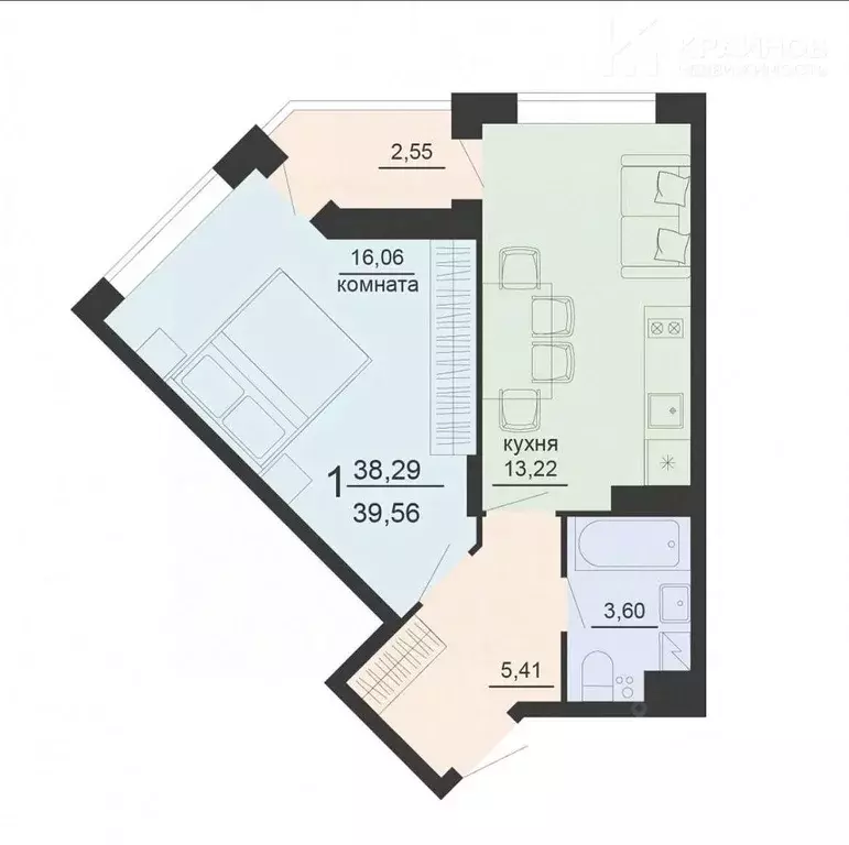 1-к кв. Воронежская область, Воронеж ул. Богдана Хмельницкого, 45А ... - Фото 2