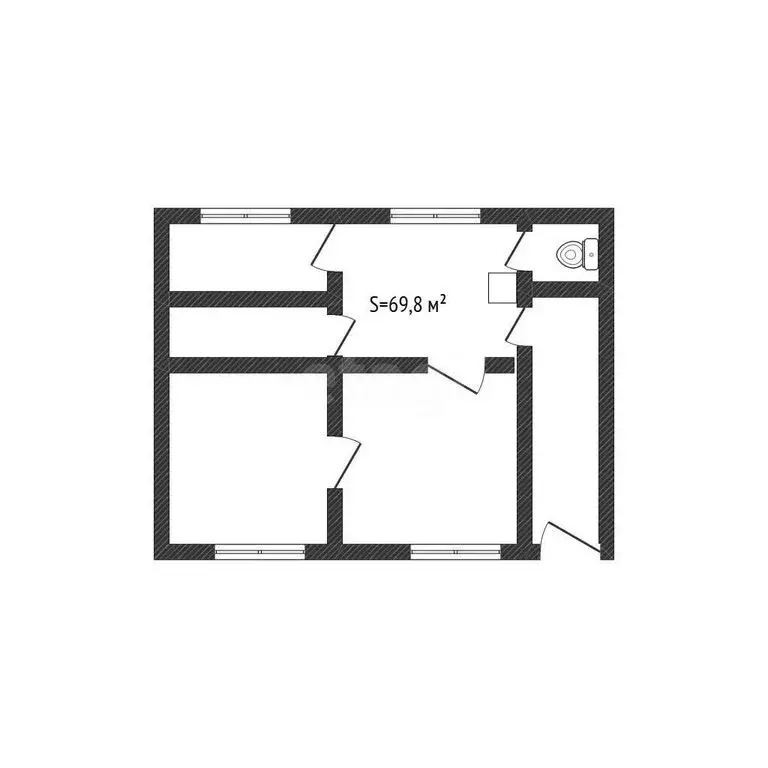 Дом в село Ненинка, Октябрьская улица (69.8 м) - Фото 1