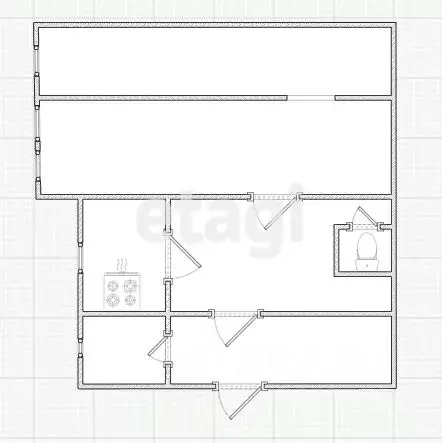 2-к кв. Костромская область, Нерехта Красноармейская ул., 24 (36.4 м) - Фото 1