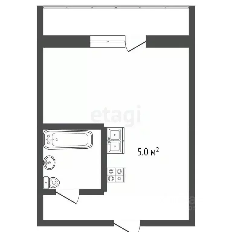 Студия Ростовская область, Ростов-на-Дону ул. Тимофеева, 9 (24.9 м) - Фото 2