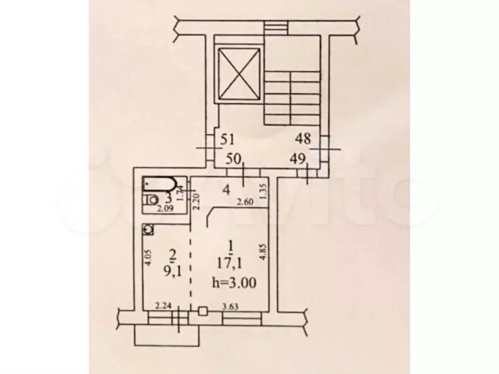 1-к. квартира, 35,3 м, 4/9 эт. - Фото 0