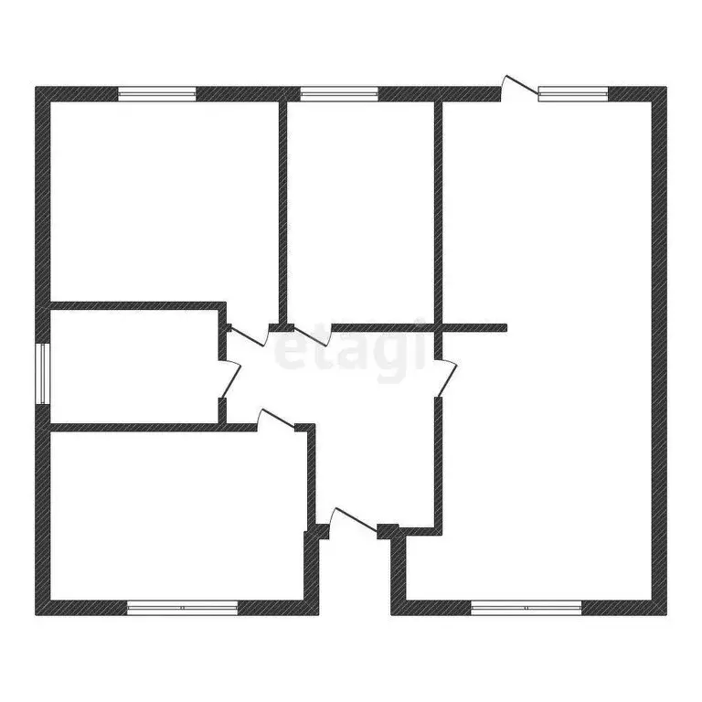 Дом в село Пушкарное, Народная улица (50.2 м) - Фото 1