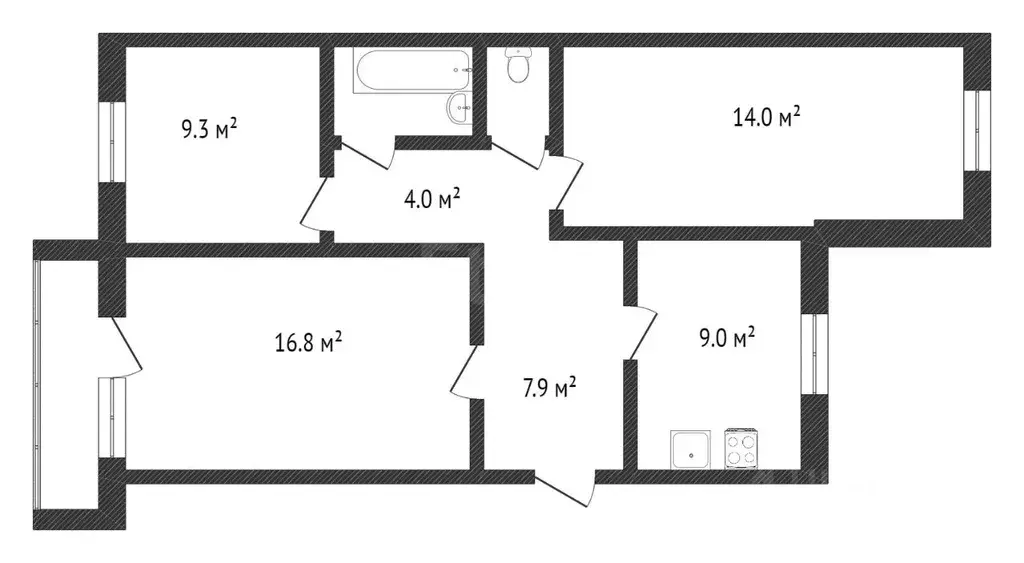 3-к кв. Тюменская область, Тюмень Парфеново мкр, ул. Тимуровцев, 32 ... - Фото 1