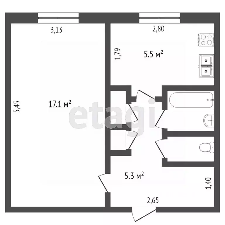 1-к кв. Ямало-Ненецкий АО, Новый Уренгой Ленинградский просп., 5А ... - Фото 1