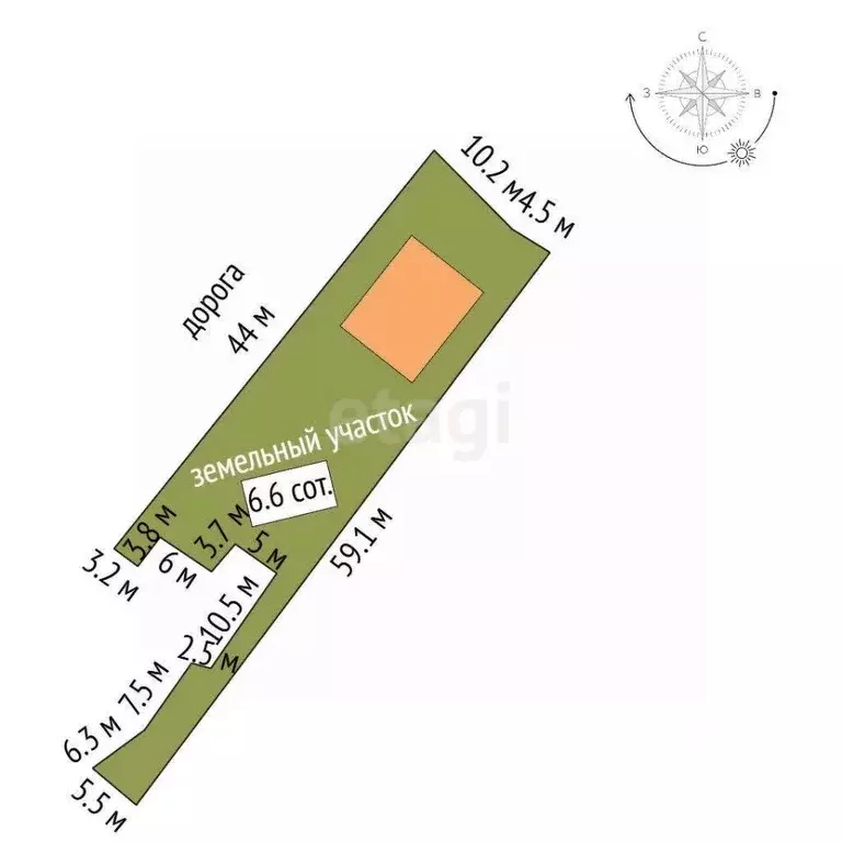 Участок в Москва Новосходненское ш., 84С2 (6.63 сот.) - Фото 2