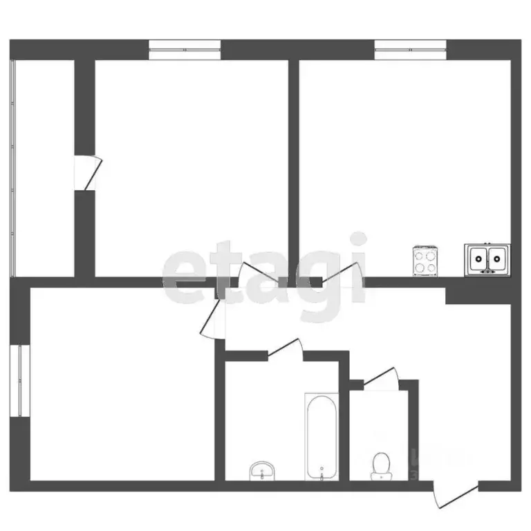 2-к кв. Тюменская область, Тюмень ул. Николая Зелинского, 18 (69.1 м) - Фото 1