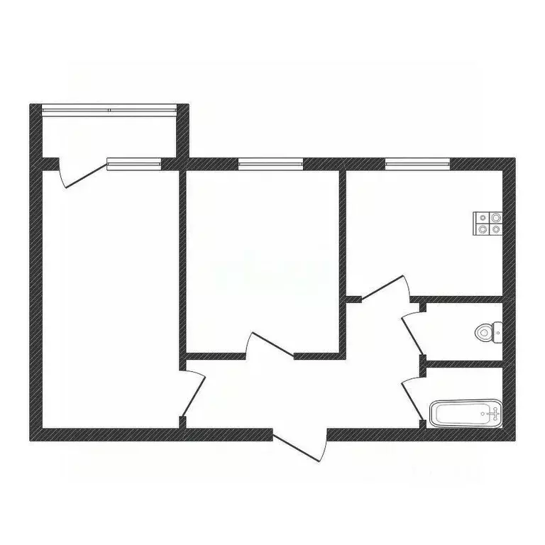 2-к кв. Карачаево-Черкесия, Черкесск ул. Космонавтов, 80 (52.0 м) - Фото 1