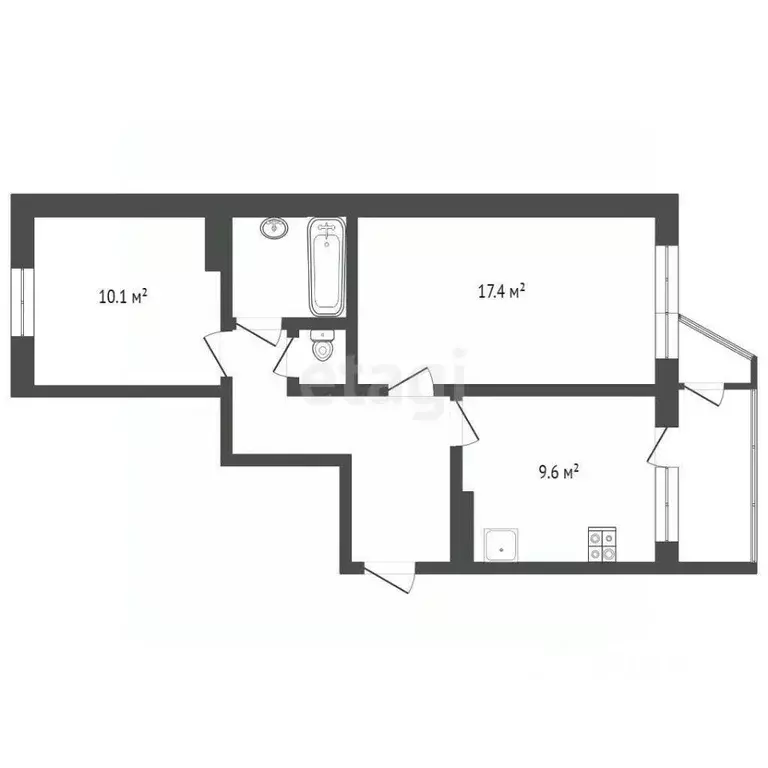 2-к кв. Камчатский край, Петропавловск-Камчатский ул. Академика ... - Фото 2