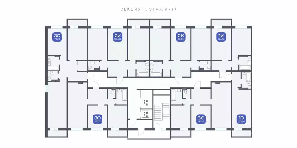 2-к кв. Новосибирская область, Новосибирск ул. Забалуева, с10 (65.63 ... - Фото 1