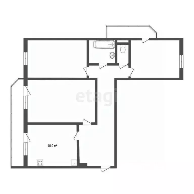 3-к кв. Тюменская область, Тюмень Широтная ул., 104к1 (91.1 м) - Фото 2