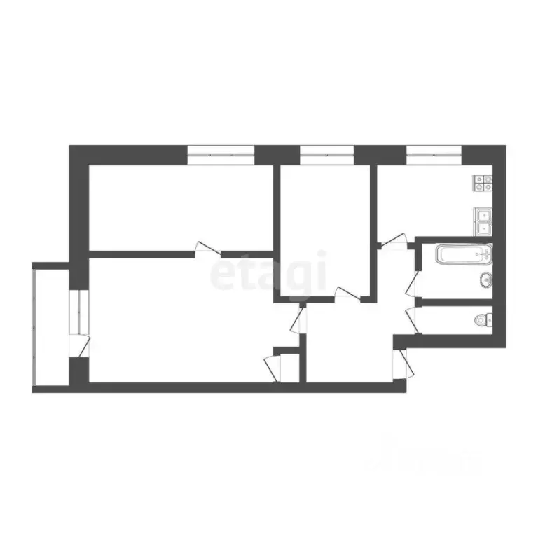 3-к кв. Мордовия, Саранск ул. Терешковой, 22 (57.3 м) - Фото 2