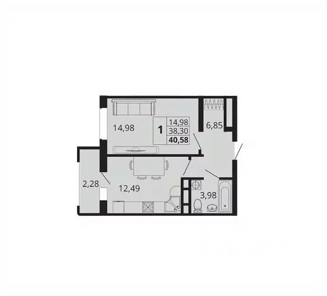 1-к кв. Краснодарский край, Краснодар пос. Знаменский, Родные Просторы ... - Фото 1