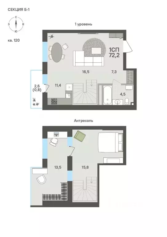 1-к кв. Пермский край, Пермь бул. Гагарина, 72 (72.2 м) - Фото 1