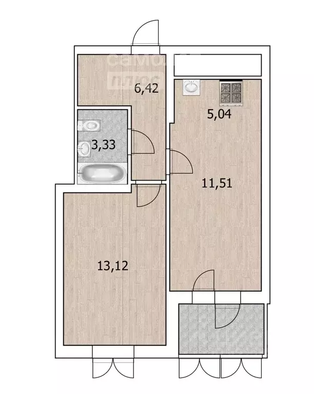 1-к кв. Башкортостан, Уфа ул. Ахметова, 156 (41.0 м) - Фото 1